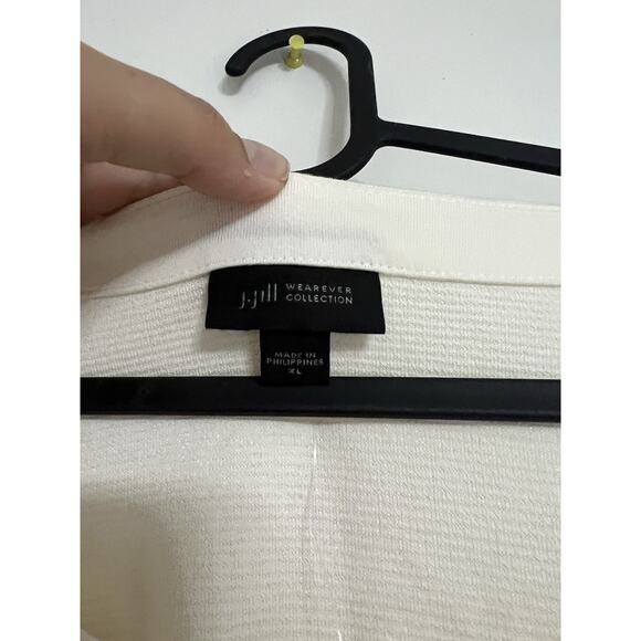 J.Jill Wearever Collection Size XL Cream Ribbed Cuff Blouse - NEW - Picture 4 of 5